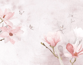 Pink magnolia watercolor wallpaper