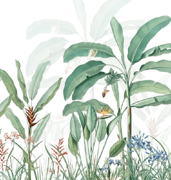 Tropical panoramic wallpaper