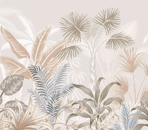 Terracotta jungle panoramic wallpaper