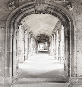 Trompe l'oeil Couloir Marbre Parisien wallpaper