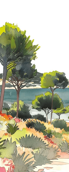 Summer air panoramic wallpaper