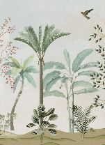 Papier peint chinoiserie jungle - Muralconcept