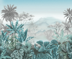 Tropical blue wallpaper