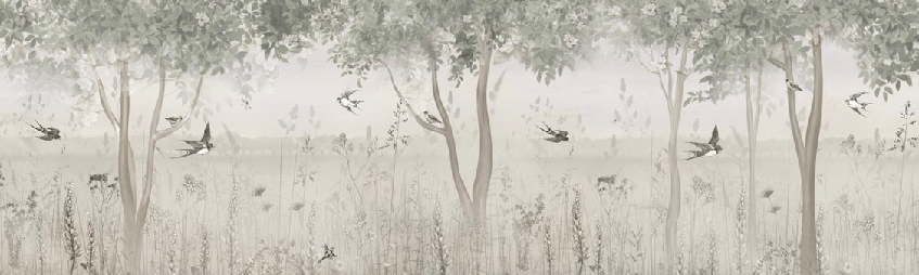 Panoramic clearing wallpaper