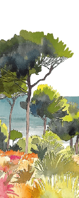 Summer air panoramic wallpaper