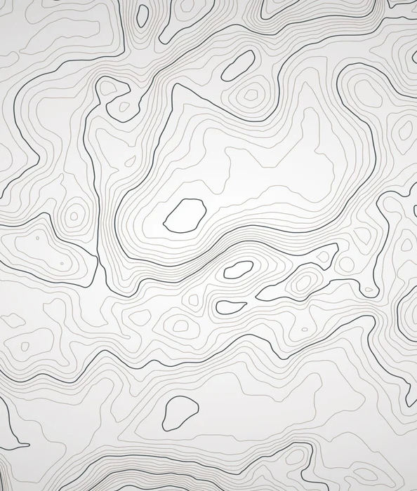 Papier peint ligne topographique - Noir et blanc