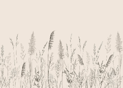 Wild meadow panoramic wallpaper