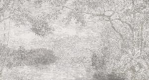 Panoramic wallpaper featuring a countryside landscape