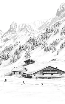 Clusaz cross-country skiing mountain wallpaper Confins