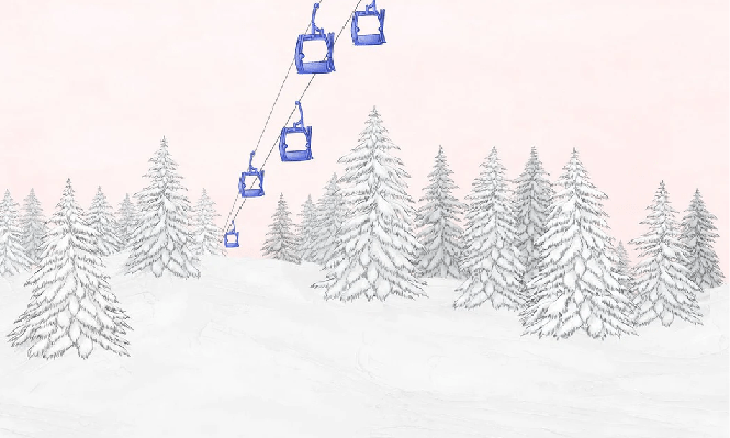 Blueberry gondola wallpaper