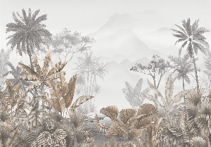 Tropical sepia wallpaper