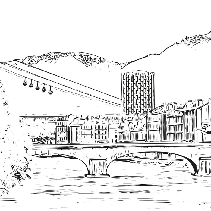 Grenoble Belledonne cable car wallpaper