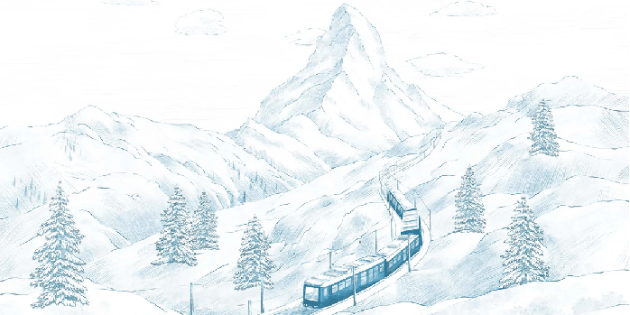 Blue Matterhorn panoramic wallpaper