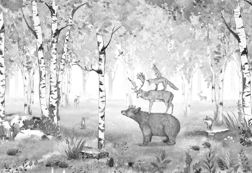 Papier peint roi de la forêt - Muralconcept