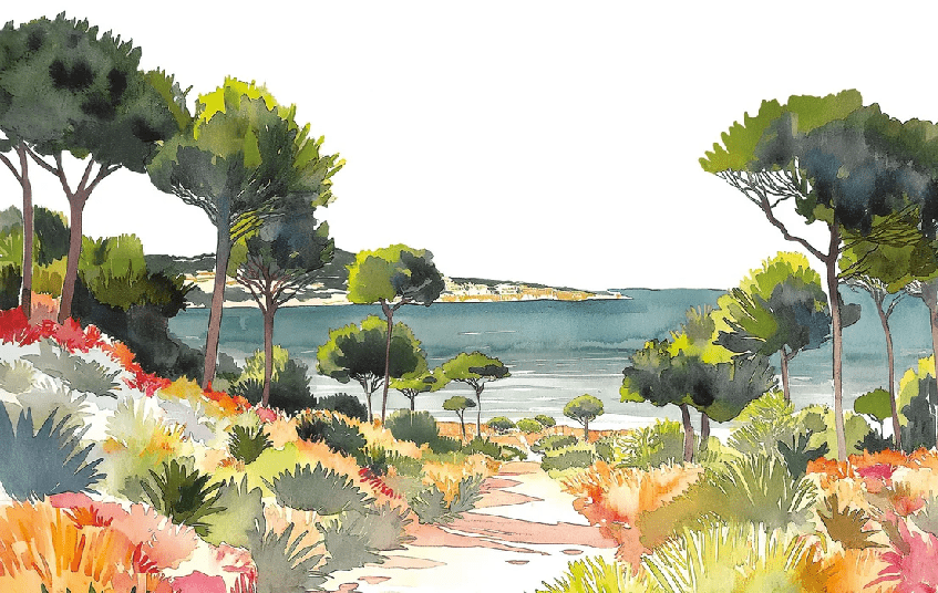 Summer air panoramic wallpaper