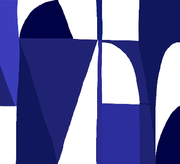 Memphis style blue wallpaper