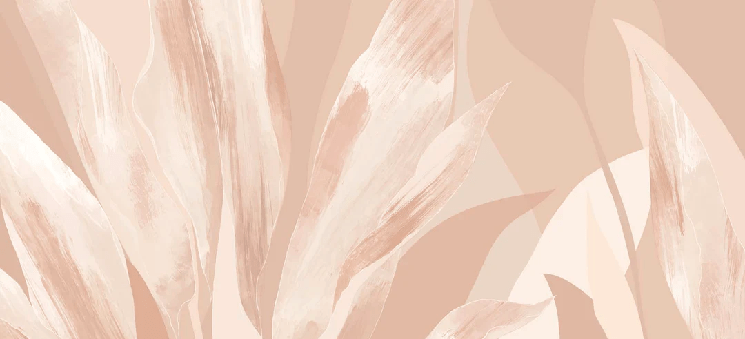 Nude floral fabric wallpaper