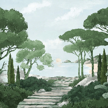 Wallpaper stroll through the green creeks