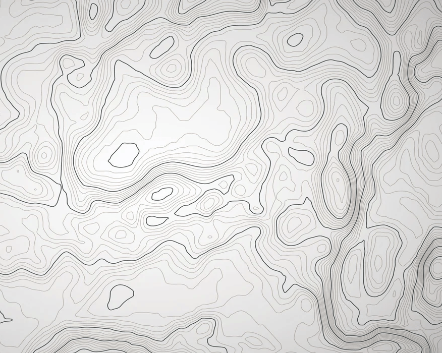 Topographic line wallpaper - Black and white