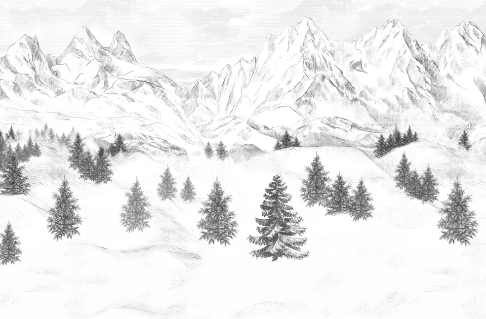 Papier peint Aiguilles d'Arves - Muralconcept