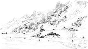 Clusaz cross-country skiing mountain wallpaper Confins