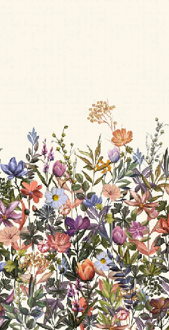 Colorful brushstroke flower wallpaper