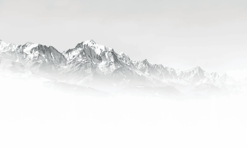 Mont Blanc in the Mist Wallpaper in Black and White