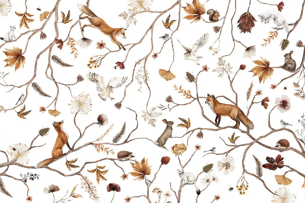 Children's forest adventure wallpaper