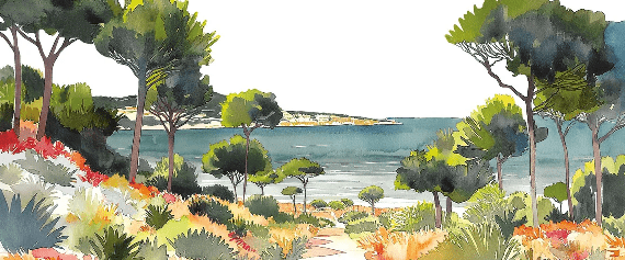 Summer air panoramic wallpaper