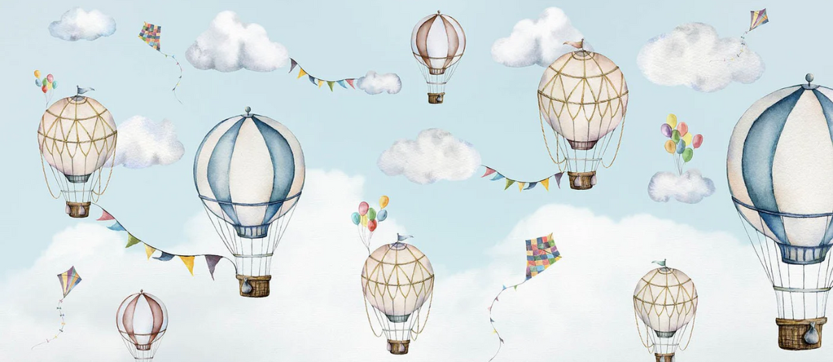 Papier peint envol des montgolfières