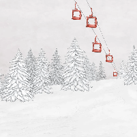Red mountain cable car wallpaper