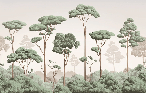 Light Breeze Pine Forest Wallpaper