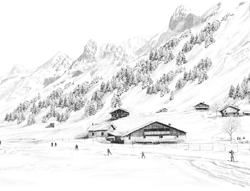 Clusaz cross-country skiing mountain wallpaper Confins