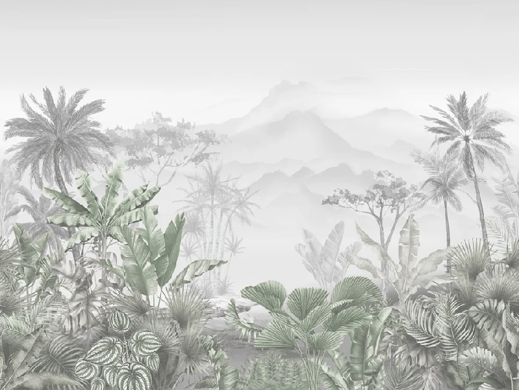 Green tropical trend wallpaper