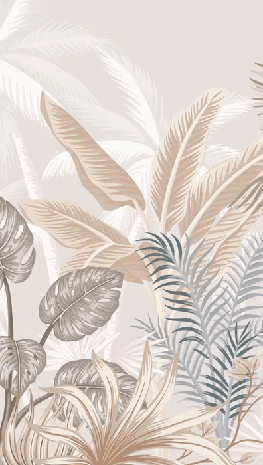 Terracotta jungle panoramic wallpaper