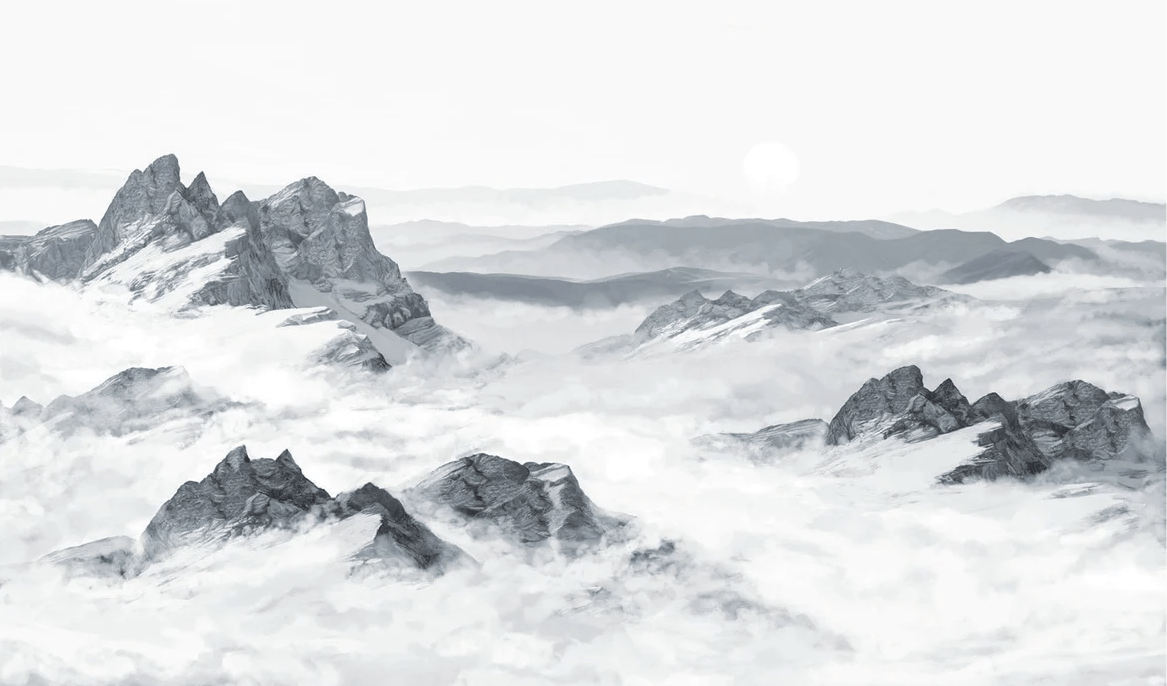 Blue mountain panoramic wallpaper