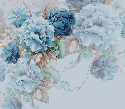 Blue flower wallpaper