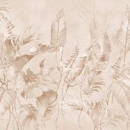 Elegant powdered jungle wallpaper