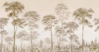 Sepia pine forest nature wallpaper