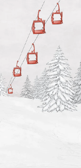 Red mountain cable car wallpaper