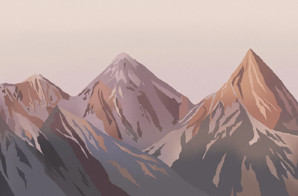 Panoramic wallpaper - Lumière sur les cimes