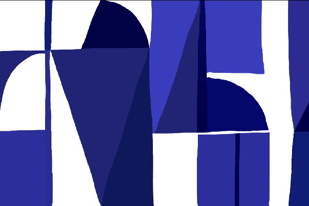 Memphis style blue wallpaper