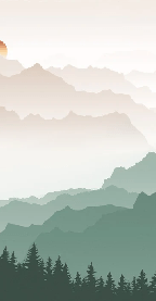 Terracotta mist mountain wallpaper