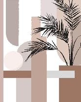 Papier peint panoramique géométrique terracotta - Muralconcept