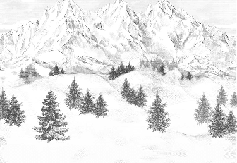 Sfondo della montagna di Chamonix - Muralconcept