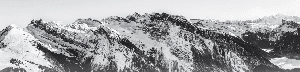 Papier peint restaurant montagne grand massif - Muralconcept