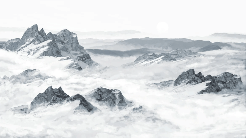 Blue mountain panoramic wallpaper