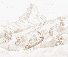 Sepia Matterhorn panoramic wallpaper