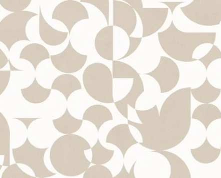 Beige retro graphic pattern wallpaper