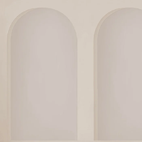 Beige arch panoramic wallpaper